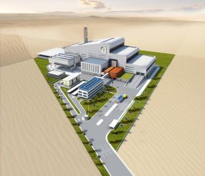 3-D-Zeichung der geplanten Energy-from-Waste-Anlage in Dubai